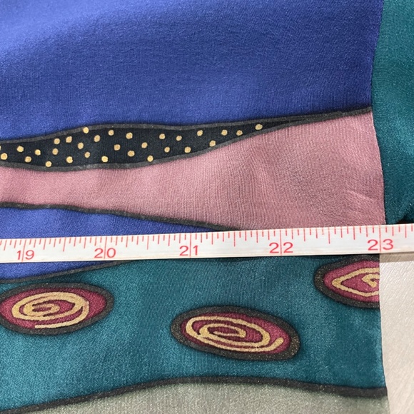 One-of-a-Kind Handpainted Silk Wearable Art Top - Picture 7 of 8